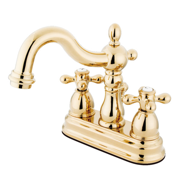 Kingston Brass Heritage Centerset Bathroom Faucet with Drain Assembly
